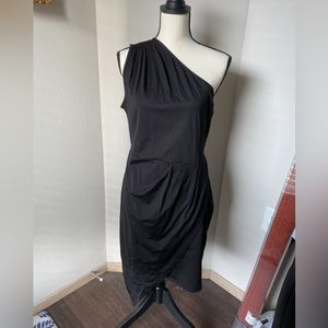 Pretty Garden Black Wrap Dress with Slit Size XL